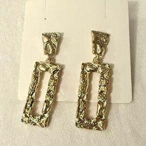 Rectangle Hammered Earrings